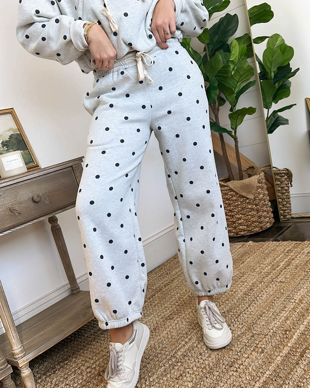 Snuggle Spot Polka Dot Hoodie + Jogger Set