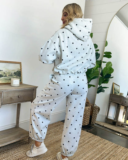 Snuggle Spot Polka Dot Hoodie + Jogger Set