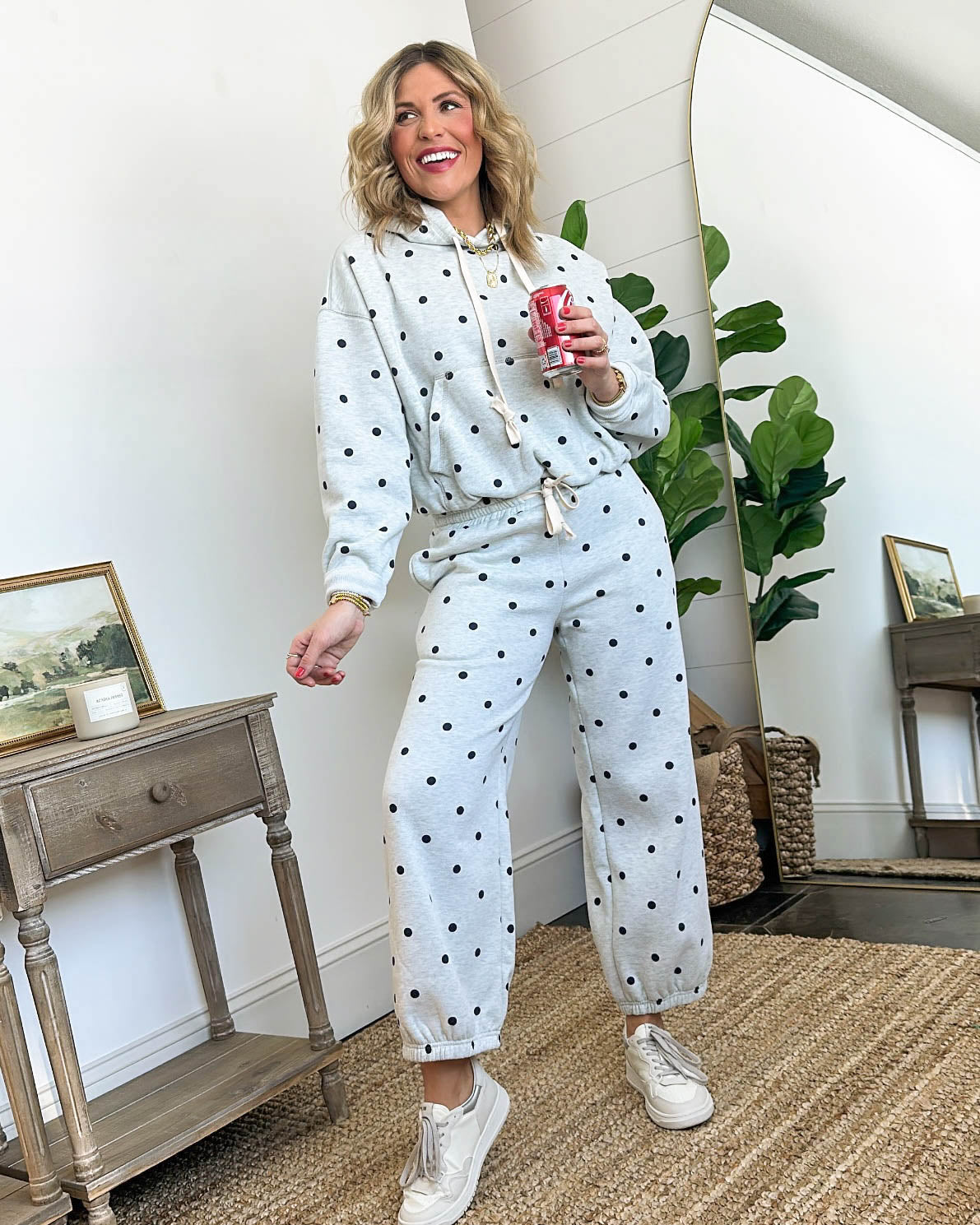 Snuggle Spot Polka Dot Hoodie + Jogger Set
