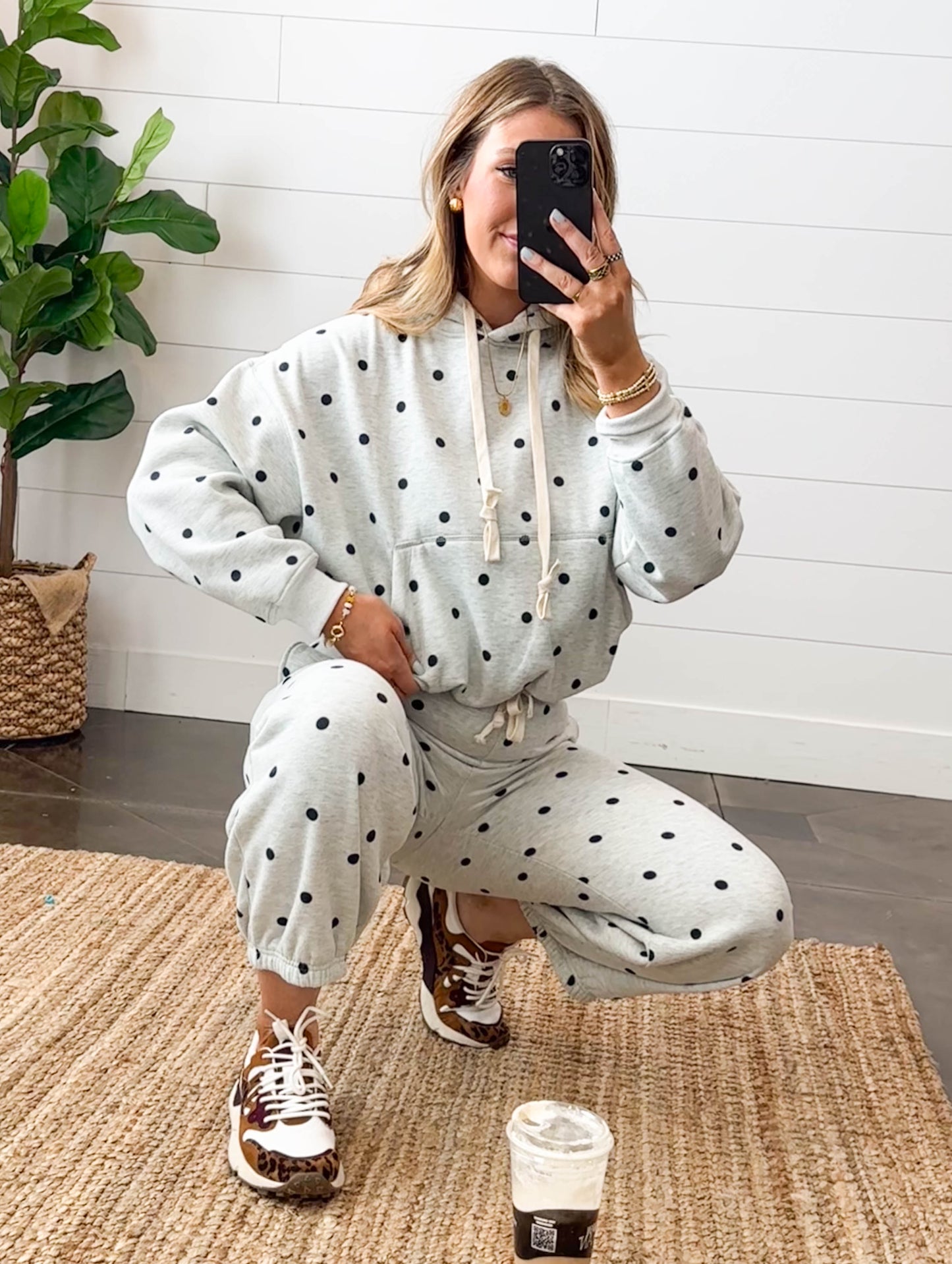 Snuggle Spot Polka Dot Hoodie + Jogger Set