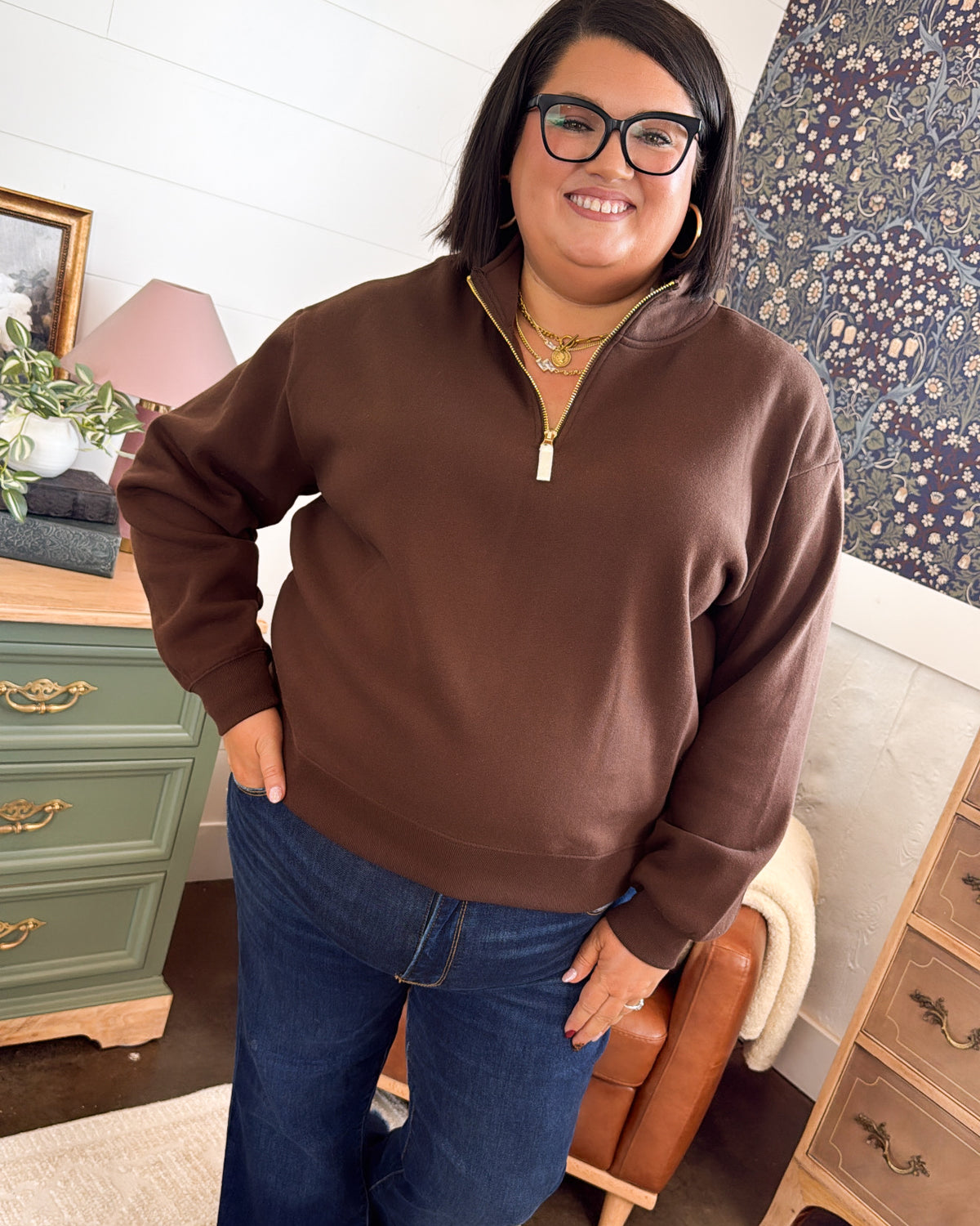 Chill In The Air Quarter Zip Sweatshirt