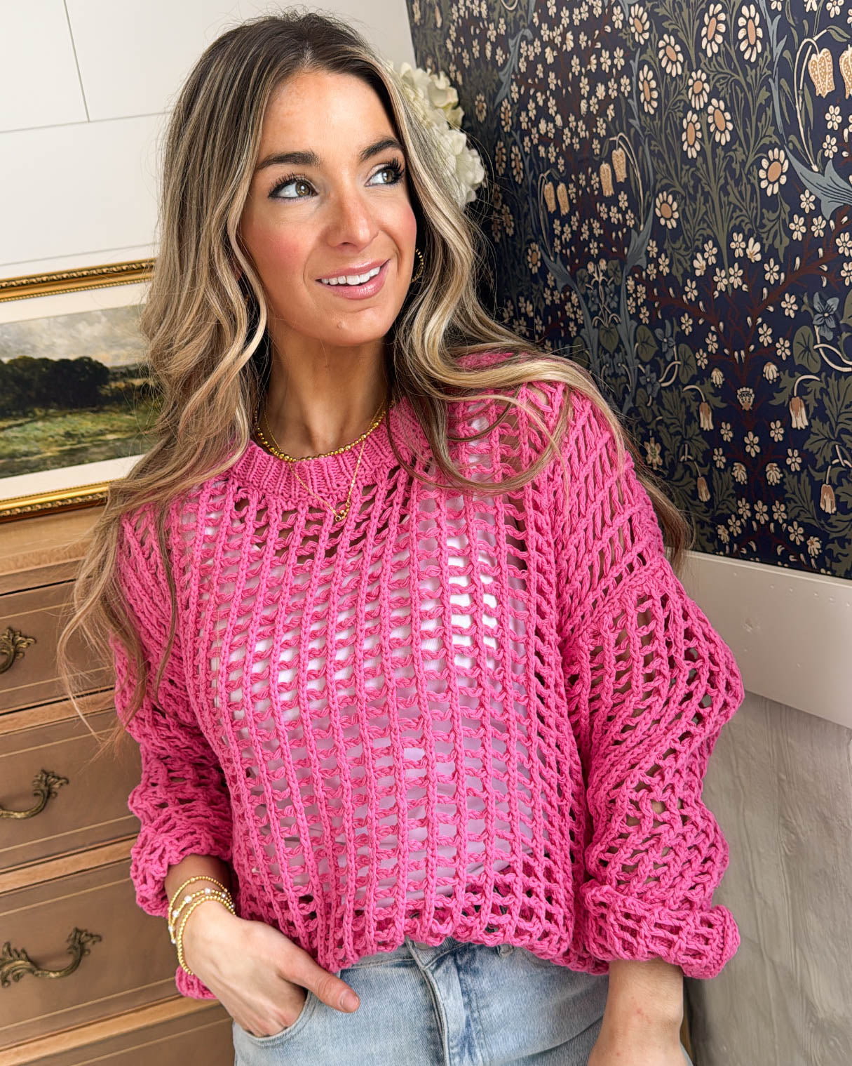 Castaway Fishnet Knit Sweater