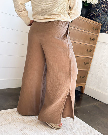 Break Free Gauze Knit Side Cinched Pants