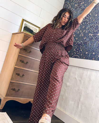 The Hepburn Polka Dot Palazzo Pants
