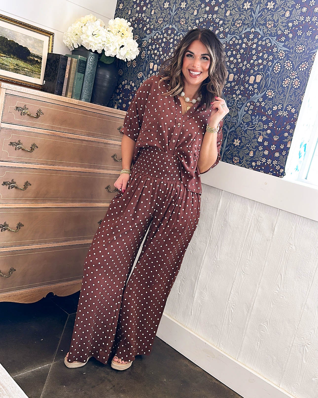 The Hepburn Polka Dot Palazzo Pants