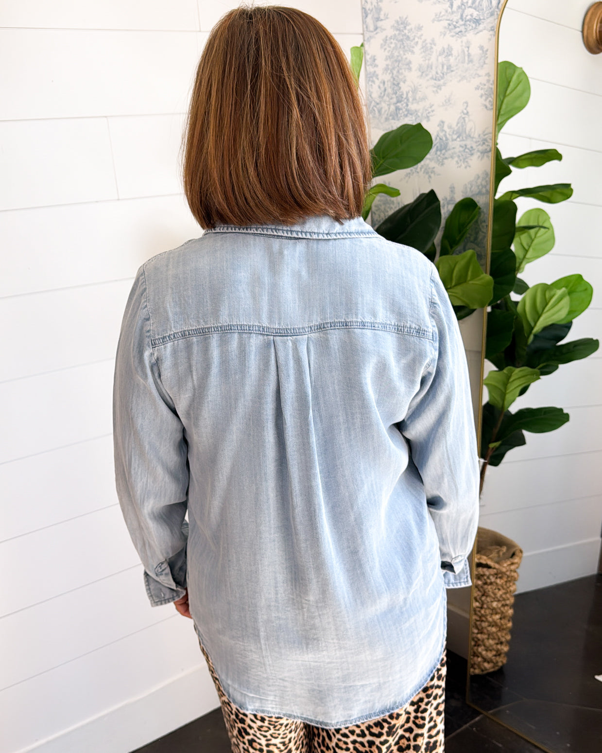 Blue Bayou Chambray Tab Sleeve Shirt