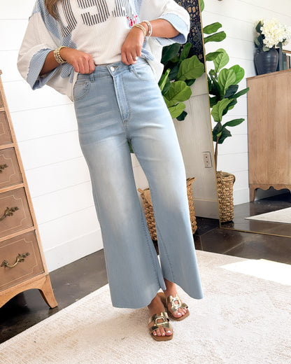 Stitch & Co | Steele High Rise Wide Leg Crop Jeans