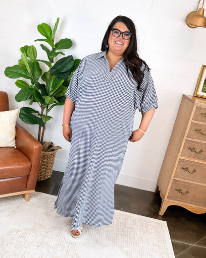 Brighton Bay Gingham Midi Dress
