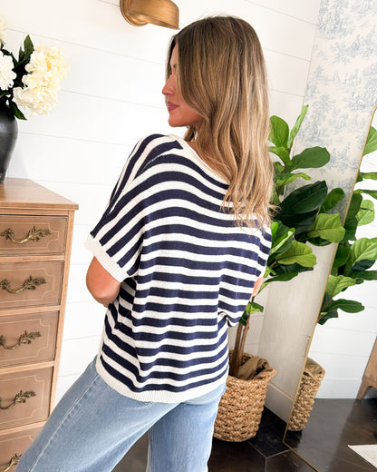 Stroll Goals Summerweight Striped Sweater