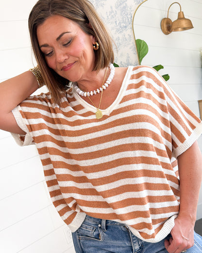 Stroll Goals Summerweight Striped Sweater