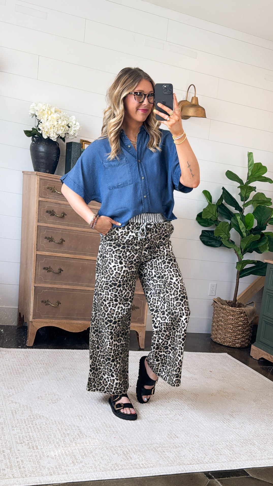 Feeling True Blue Chambray Pocket Shirt