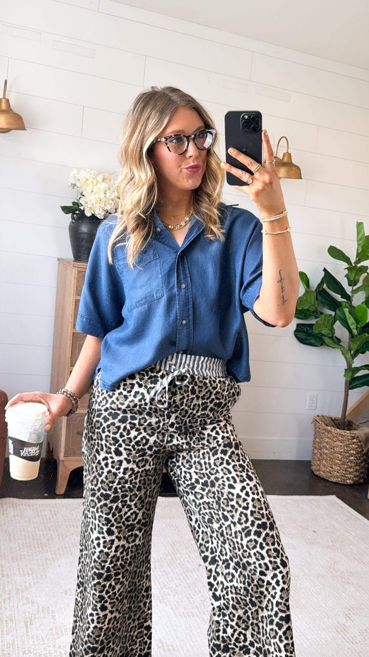 Feeling True Blue Chambray Pocket Shirt
