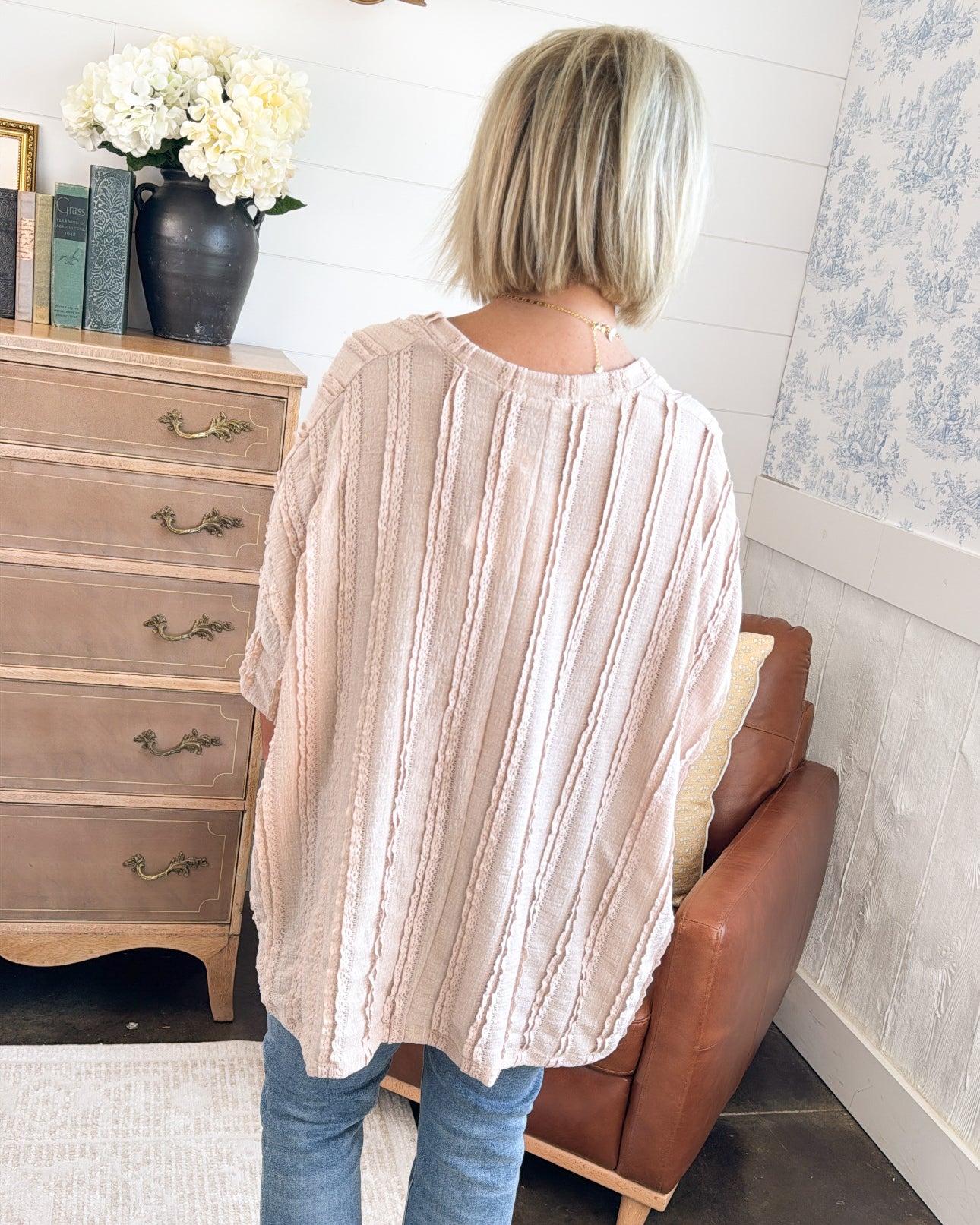 Tea For Two Lace Detail Dolman Top