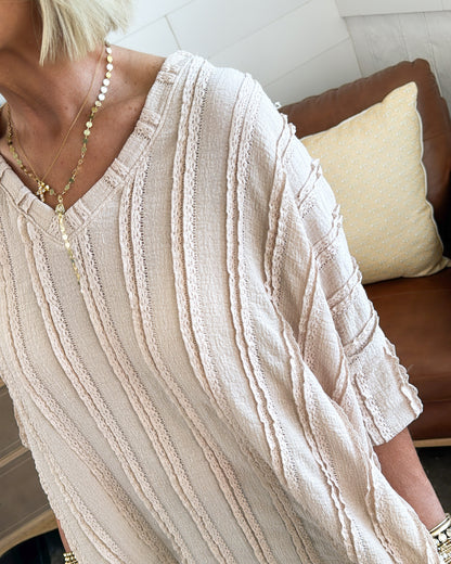 Tea For Two Lace Detail Dolman Top