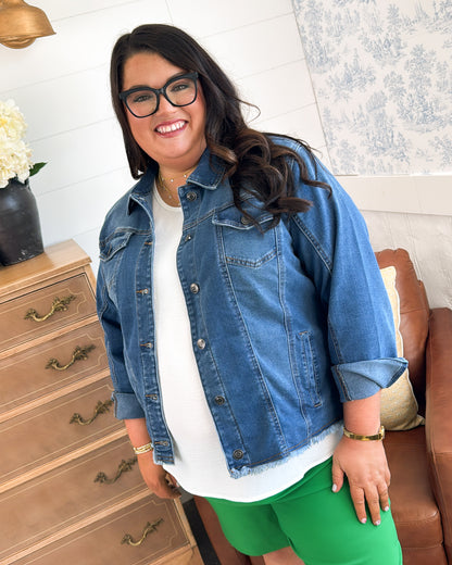Charlotte Fray Hem Denim Jacket