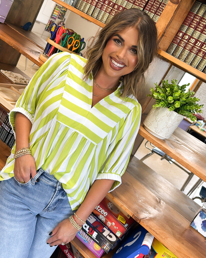 Barefoot In The Sand Striped Dolman Shirt