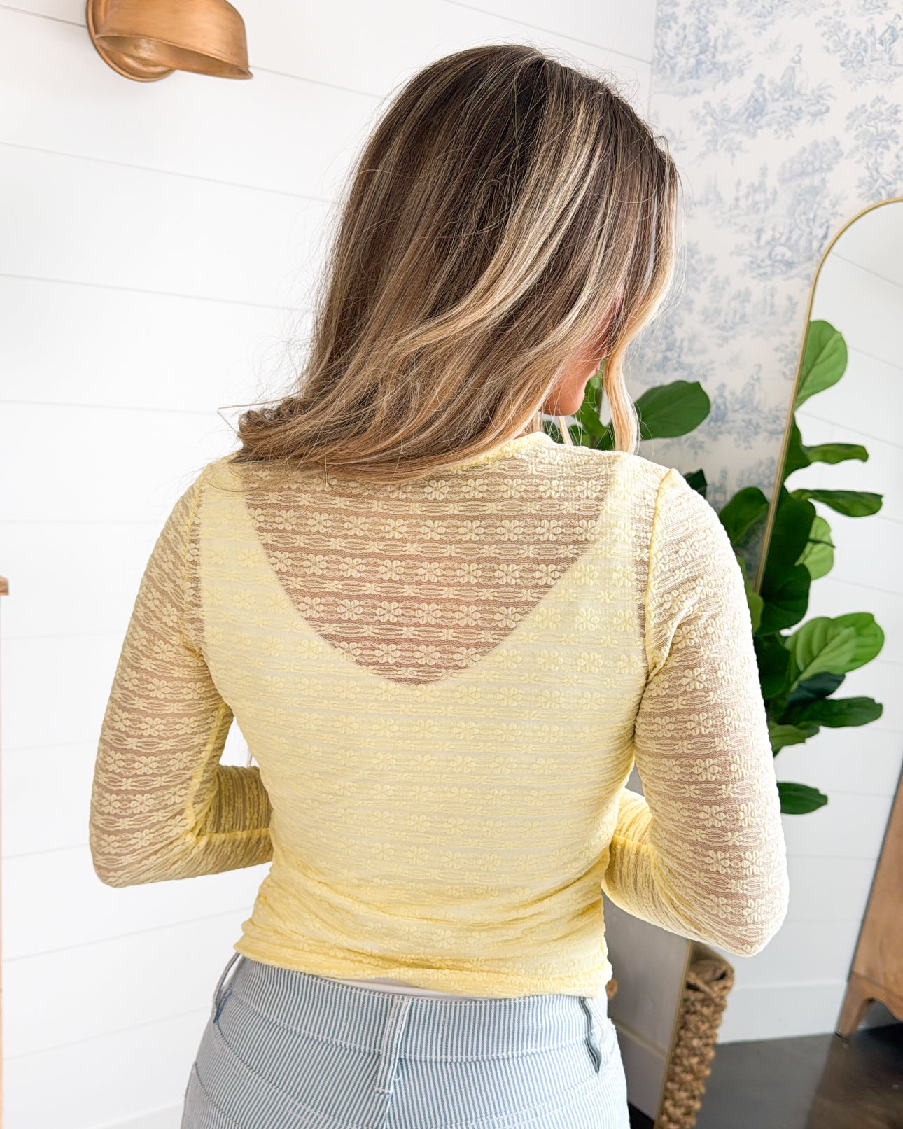 Final Touch Lace Layering Top
