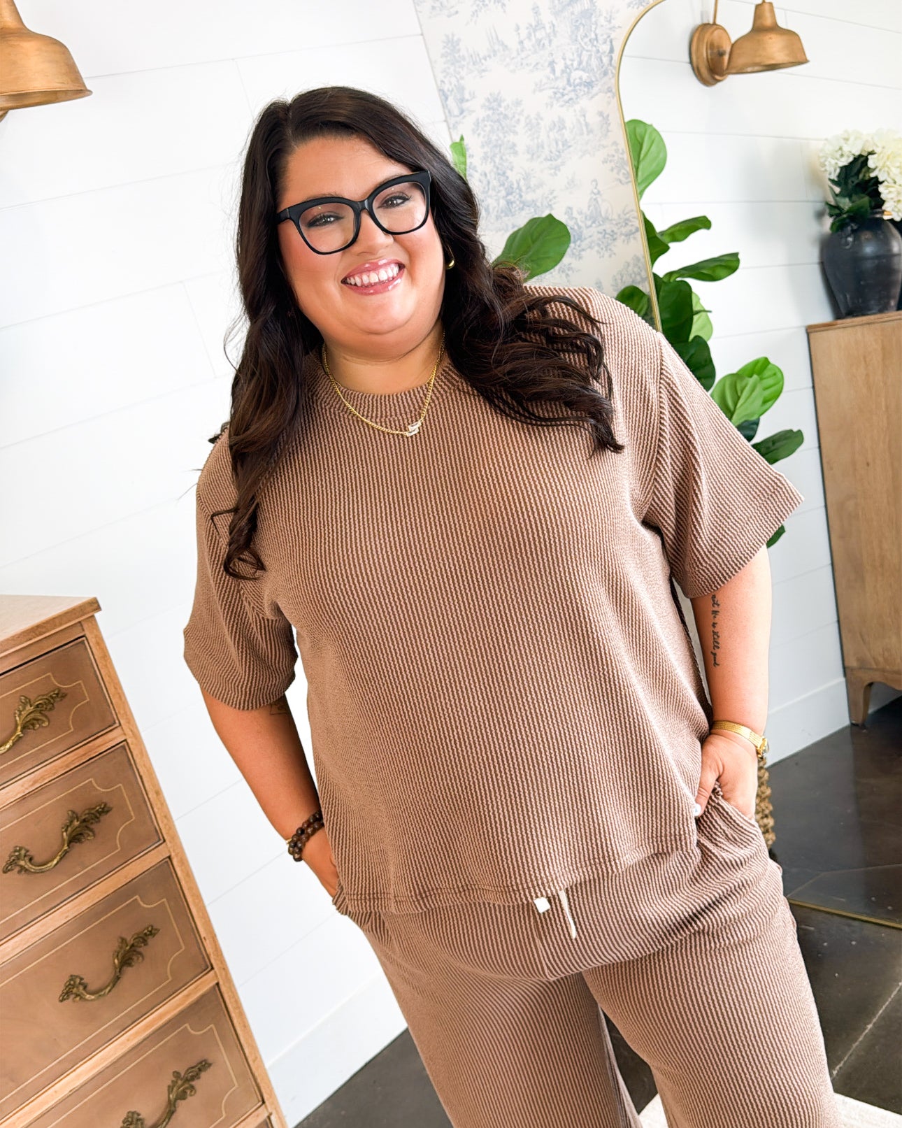 Weekend Away Ribbed Top + Pants Set