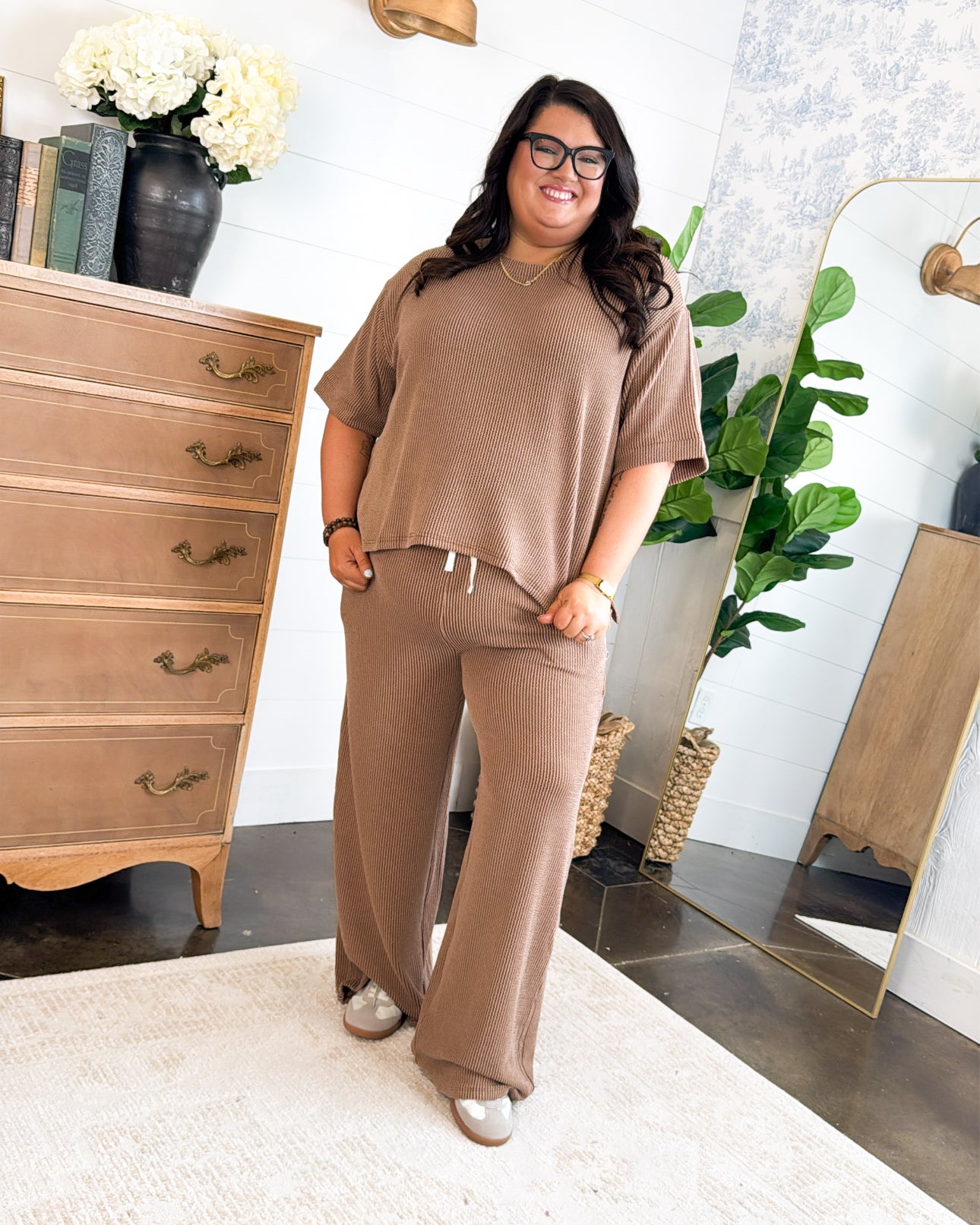 Weekend Away Ribbed Top + Pants Set
