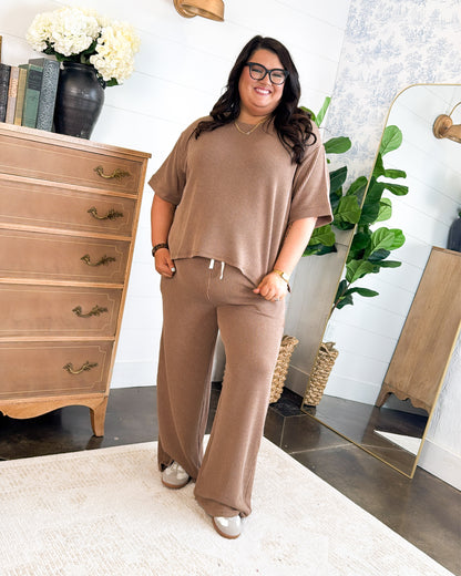 Weekend Away Ribbed Top + Pants Set