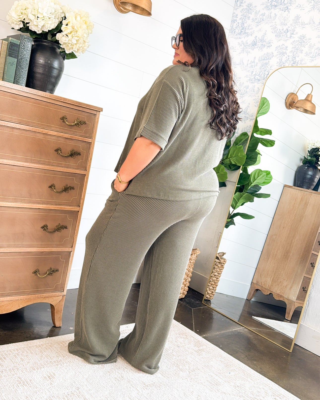 Weekend Away Ribbed Top + Pants Set