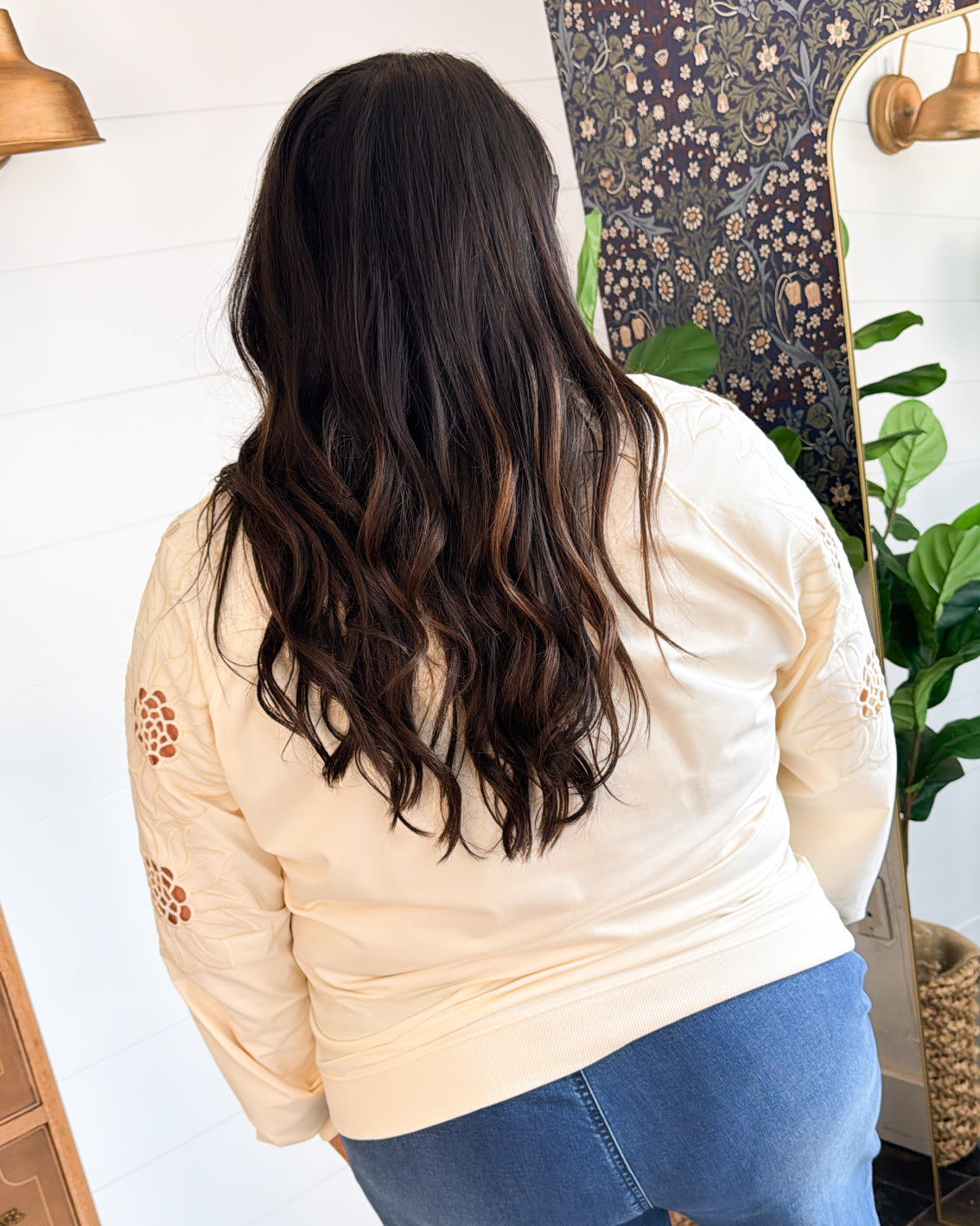 Summertime Charm Embroidered Raglan Sleeve Top