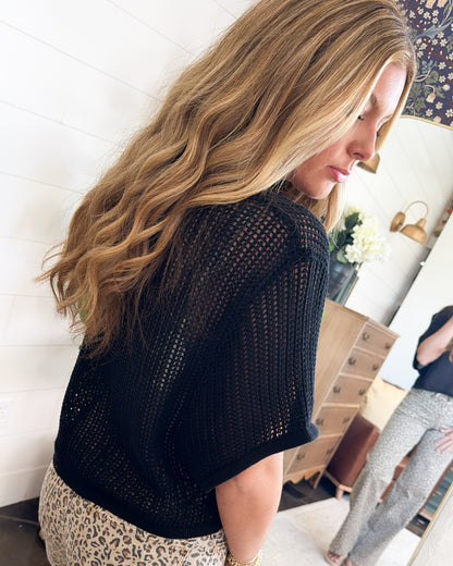 Salty Sea Open Knit Top