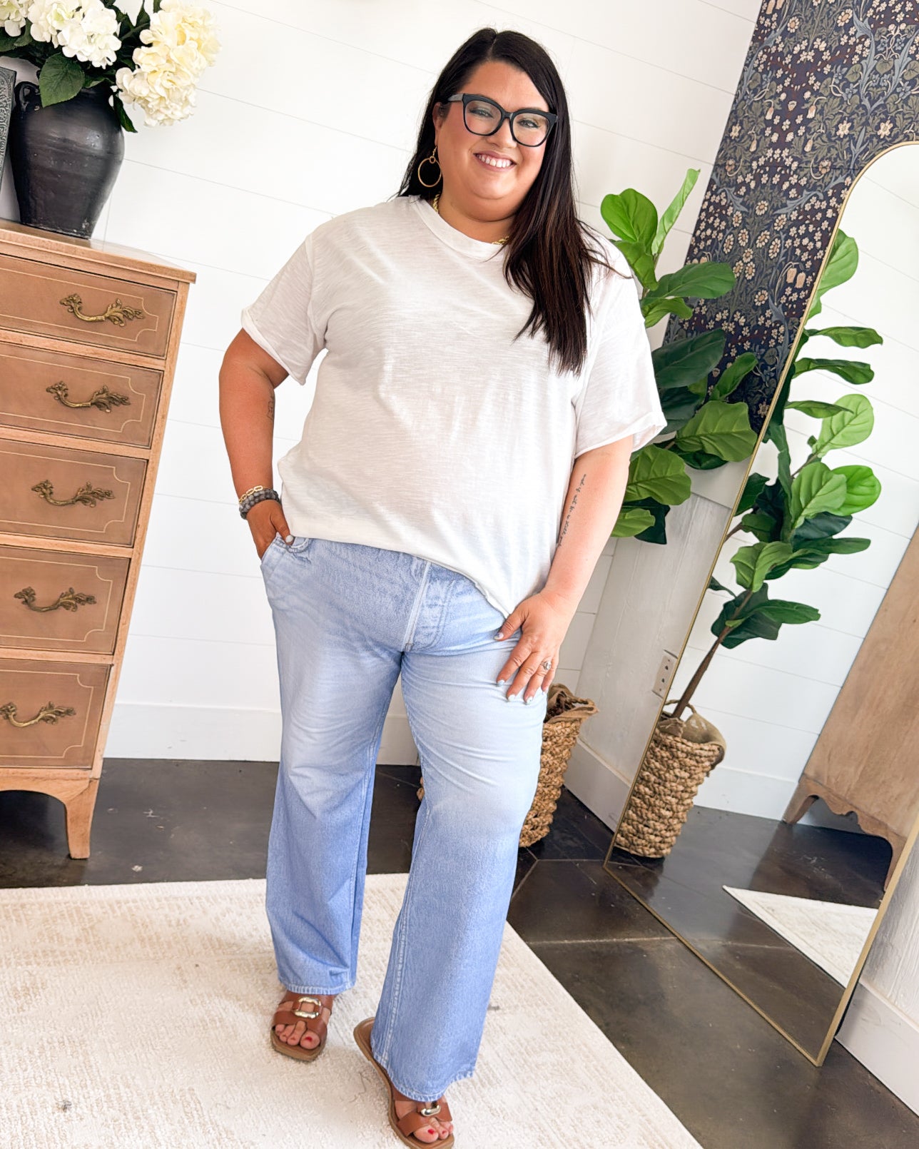 Dear Scarlett Zenim High Rise Straight Leg Pants
