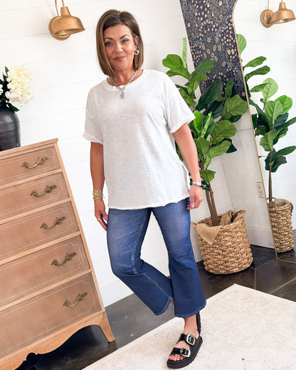 Dear Scarlett Zenim High Rise Crop Bootcut Pants
