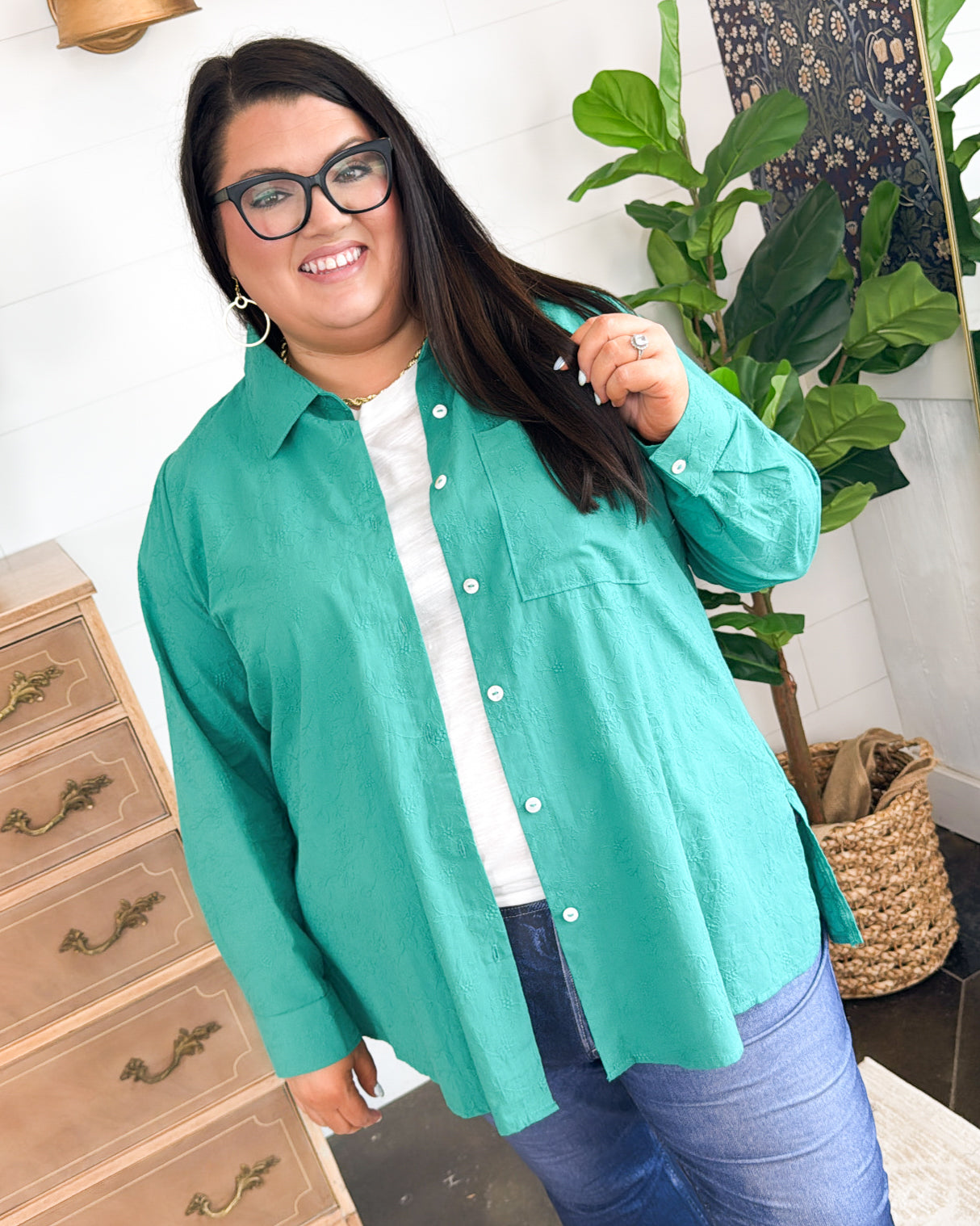 Vista Views Floral Soft Stitch Shirt