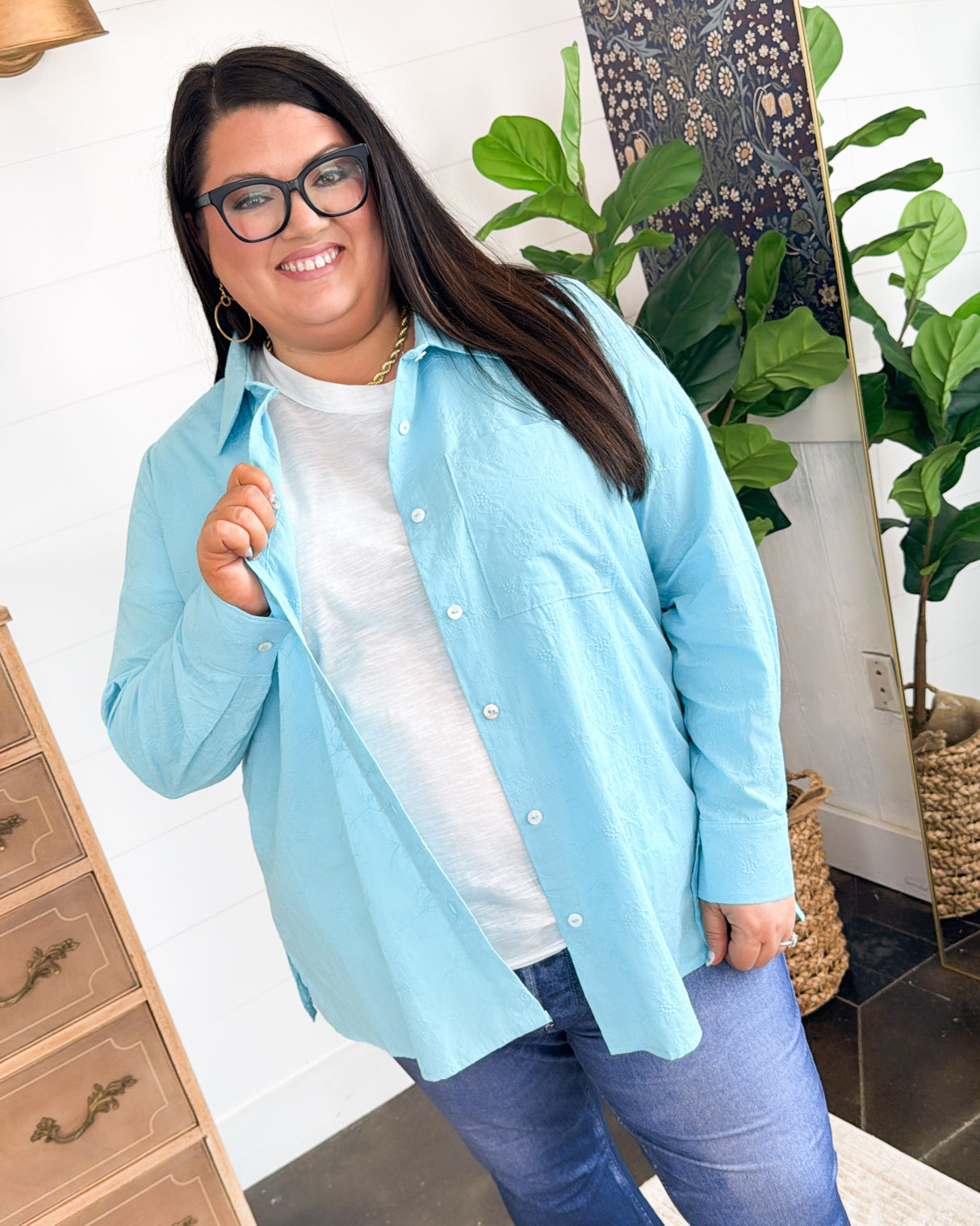 Vista Views Floral Soft Stitch Shirt