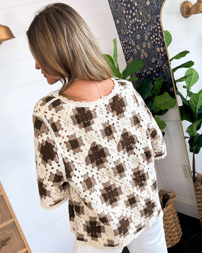 Maude Love Crocheted Patchwork Sweater