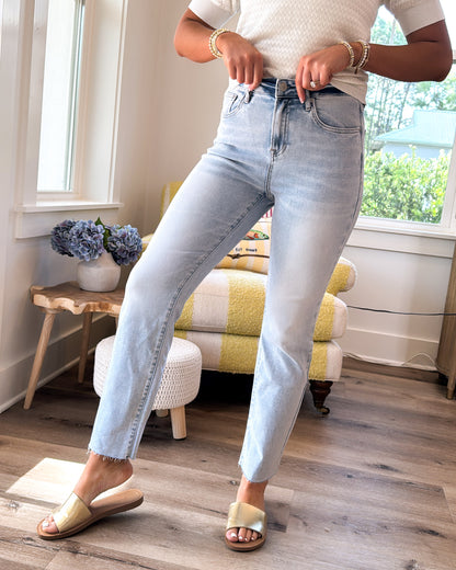 Mica Denim | Robin High Rise Straight Leg Jeans