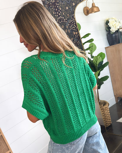 Picnic Party Open Knit Dolman Sweater
