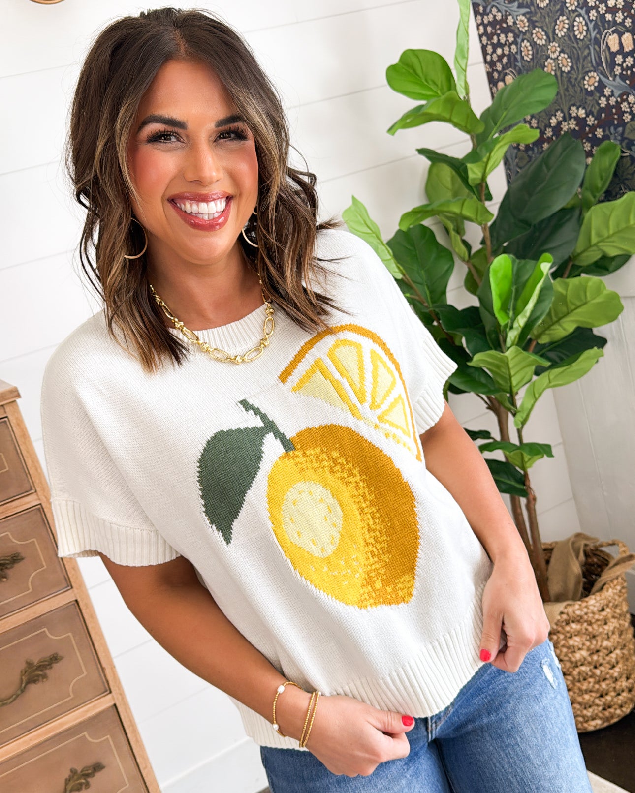 Main Squeeze Lemon Knit Sweater