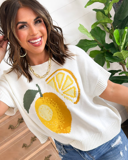 Main Squeeze Lemon Knit Sweater