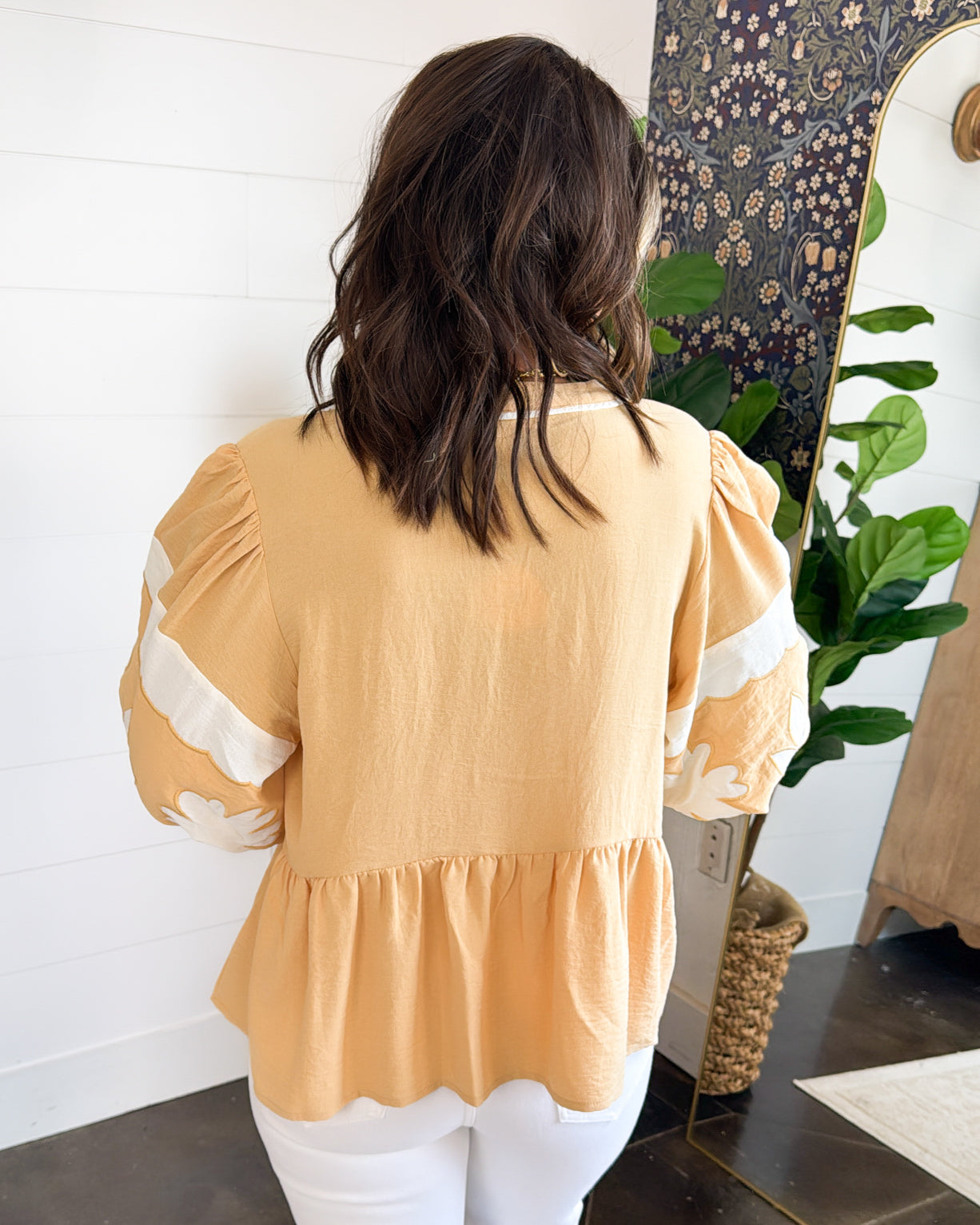 Pretty Impressive Embroidered Sleeve Blouse