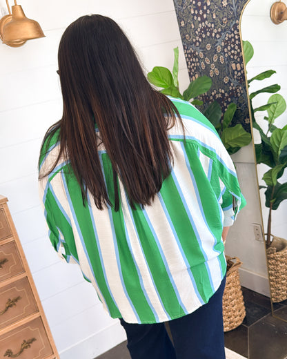 Neon Lights Striped Hi-Lo Shirt
