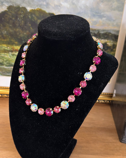All That Sparkles Glass Stone Magnetic Choker Necklace