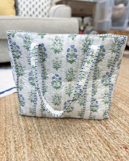 Weekend Market Quilted Tote Bag