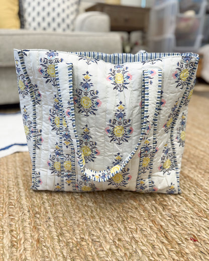 Weekend Market Quilted Tote Bag