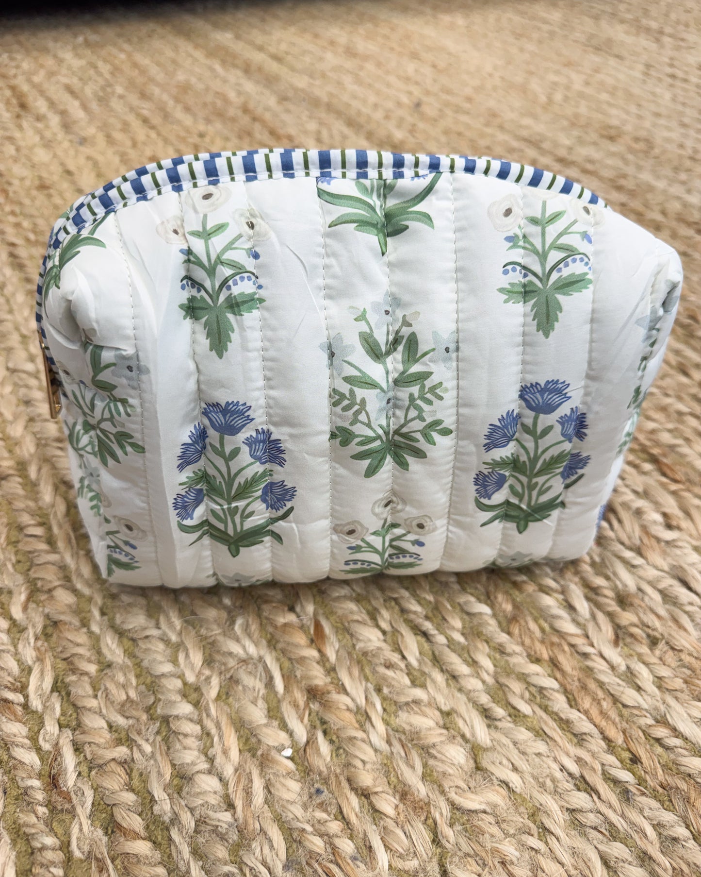 Weekend Primping Quilted Makeup Bag