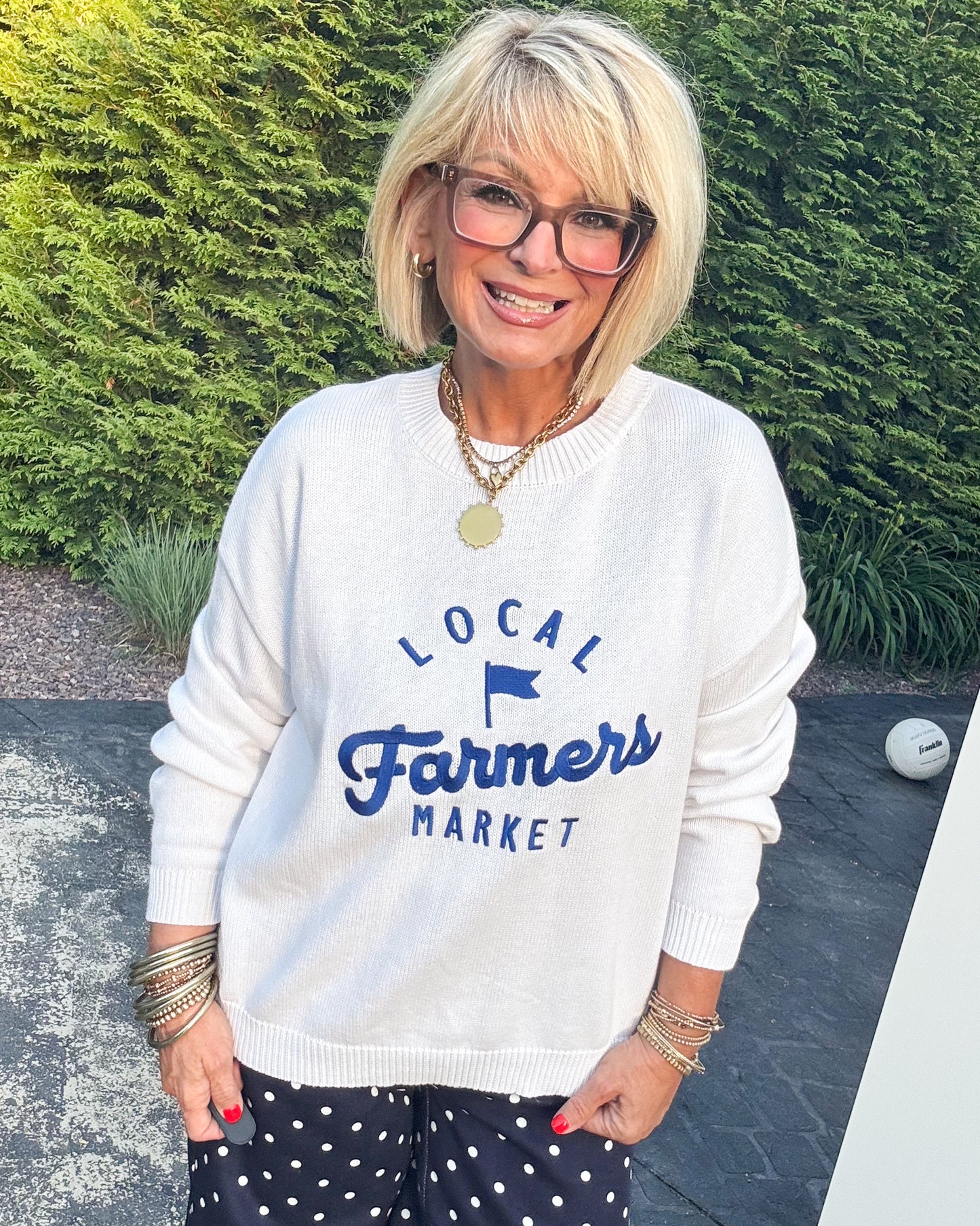Fresh Find Local Farmers Market Knit Sweater