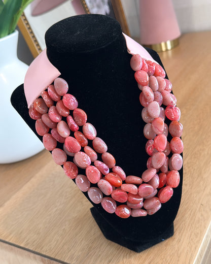 Ocean Mist Marbled Stone Magnetic Necklace