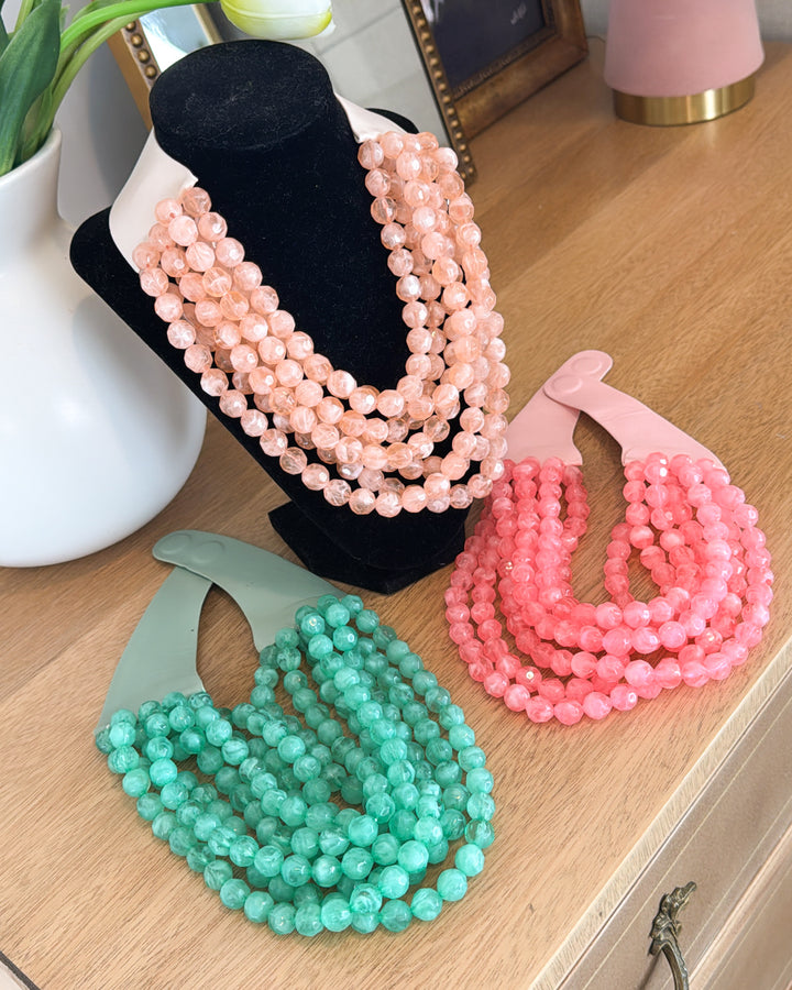 Coastal Glow Beaded Magnetic Necklace