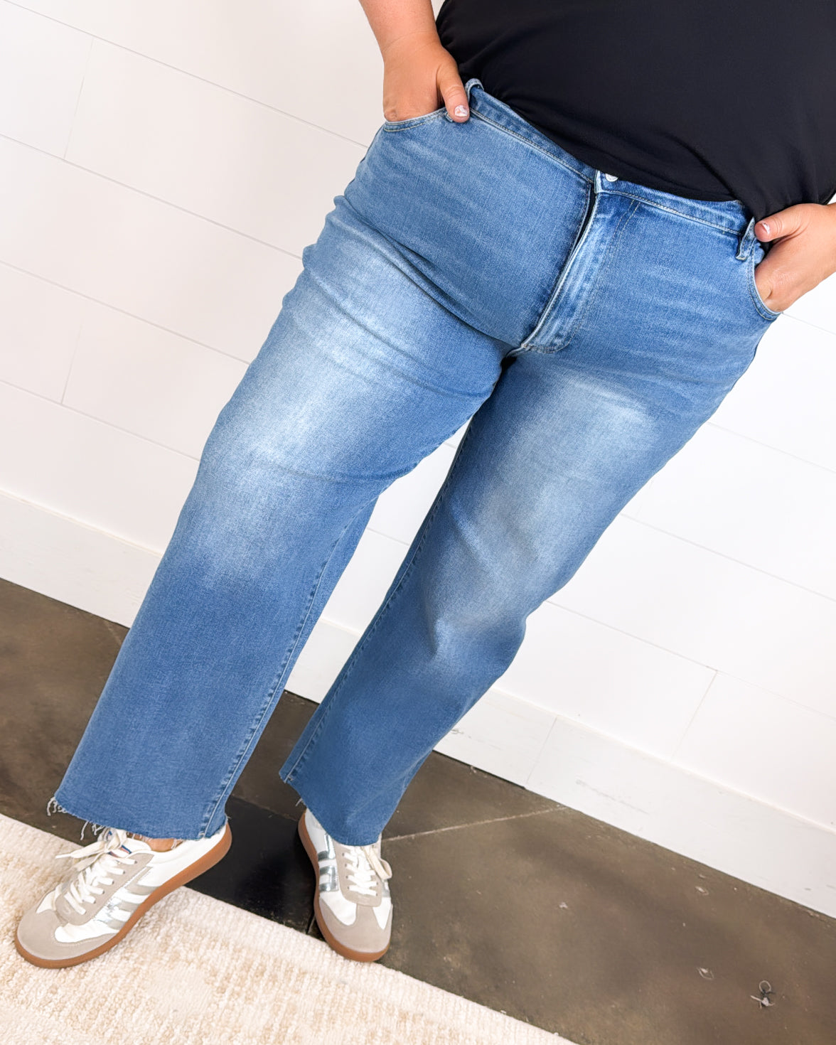Zenana Denim | Mason High Rise Crop Wide Leg Jeans