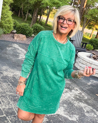 Breezy Days Washed French Terry Dress