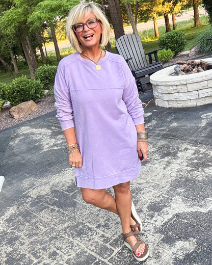 Breezy Days Washed French Terry Dress