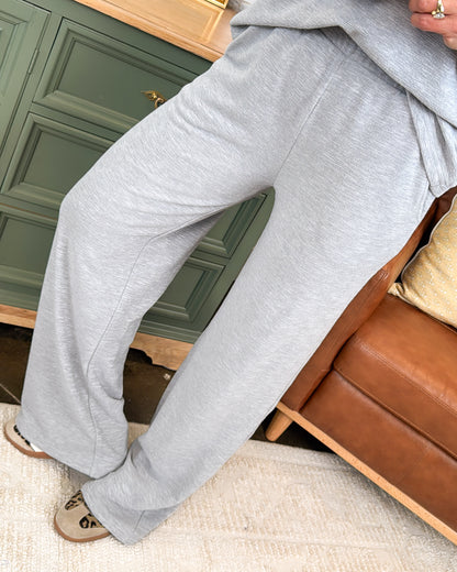 Stand Out Staple Slub Knit Top + Pants Set