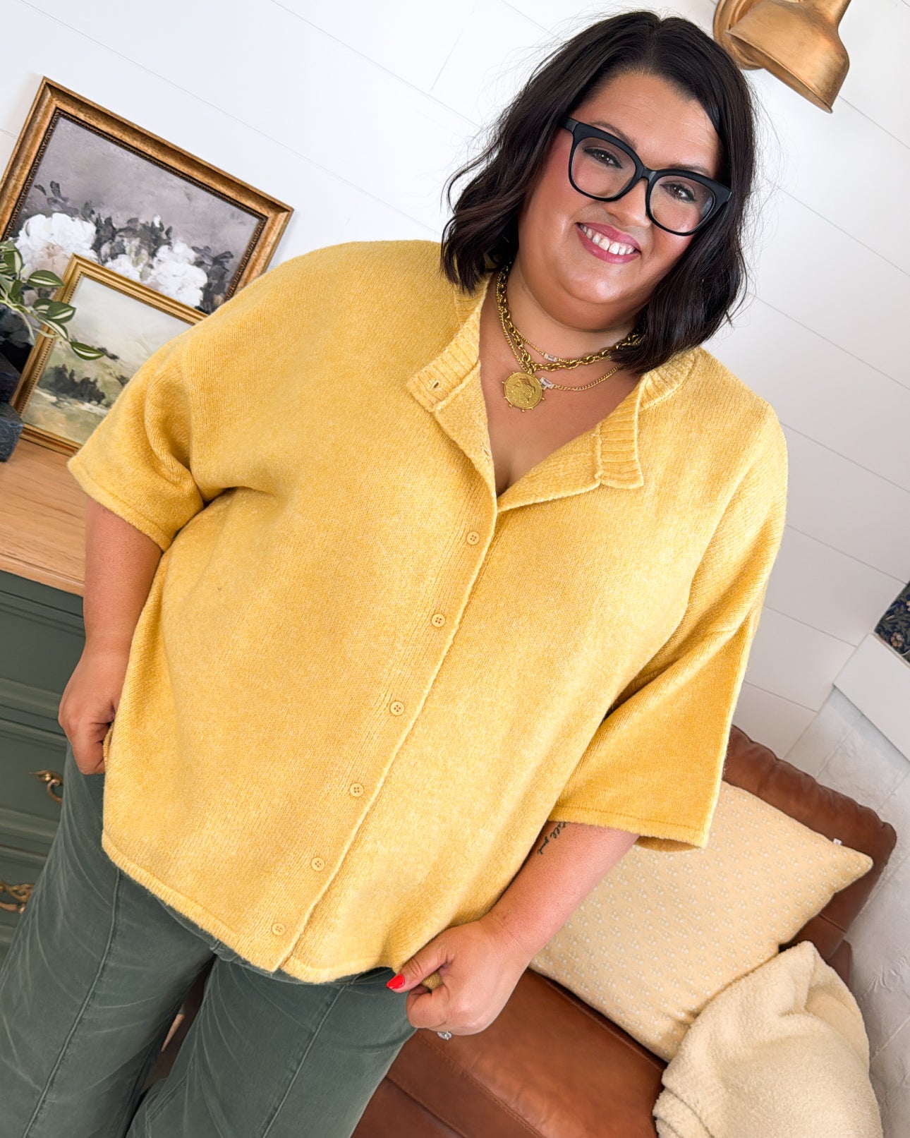 Cameo Love Button Up Sweater Cardigan
